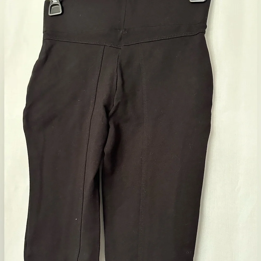 NWOT Chocolate USA Stretch Black Leggings With Zipper Size S - Picture 3 of 4